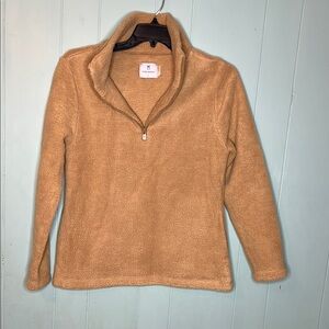 Dudley Stephens Tan Cowl Neck Sweater Fleece